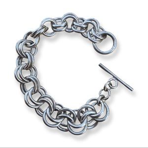 Sterling Silver Double Link Sterling Sterling Bracelet.